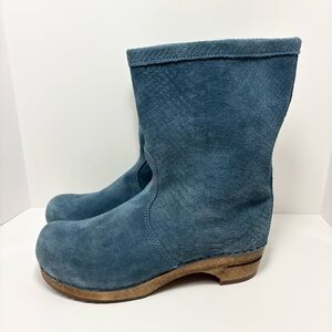 Sanita Blue Risotto Swedish Mule/Clog Boot Size 40